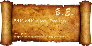 Bárányos Evelin névjegykártya